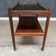Rolling Cart in Rosewood with Black Formica Top, 1960s