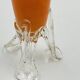Soliflore vintage verre orange et base sculptée