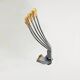 Modern Italian wall coat rack with lock, in chrome steel and b
