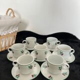 Service à café porcelaine table & couleurs modèle framboises