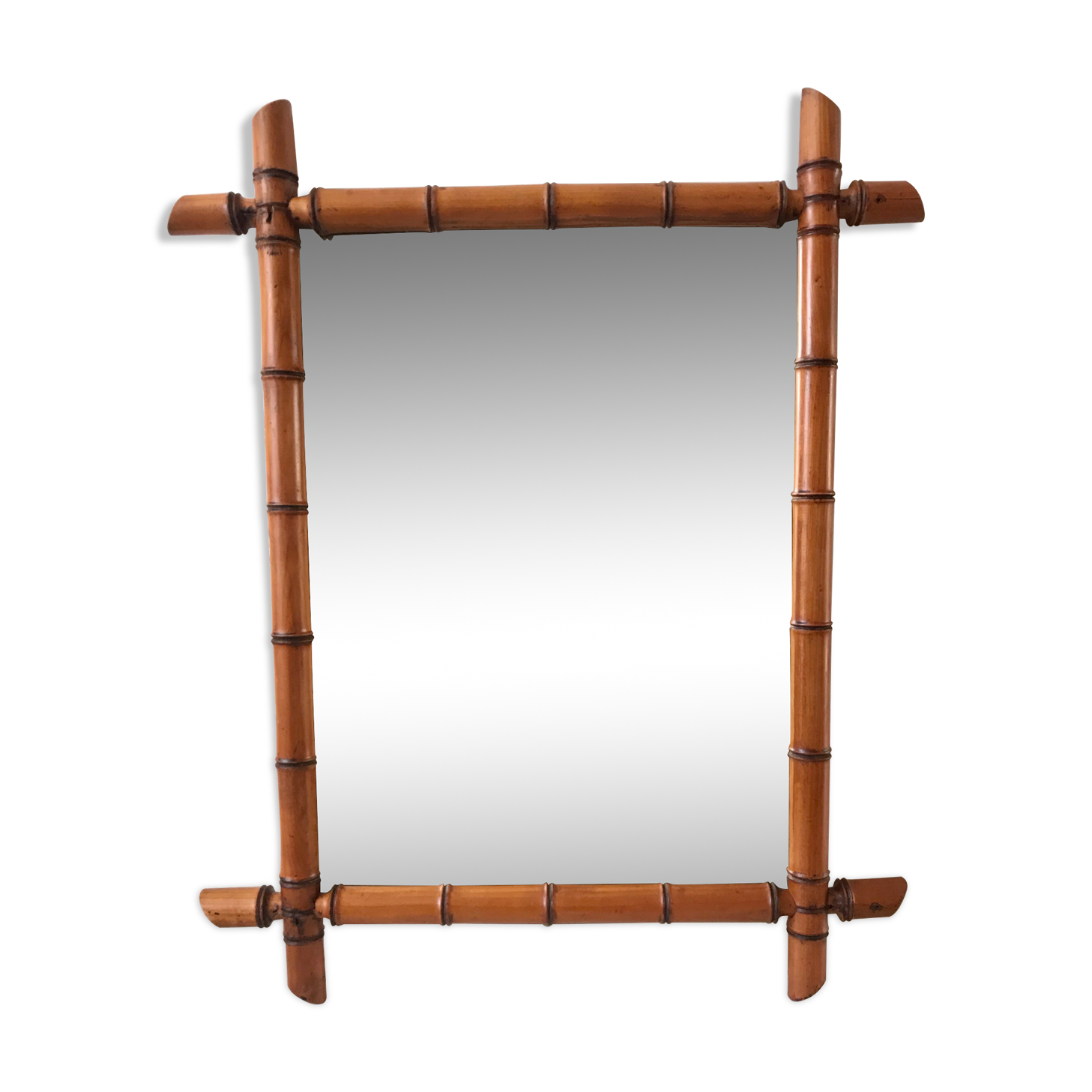 barber mirror style bamboo XXth