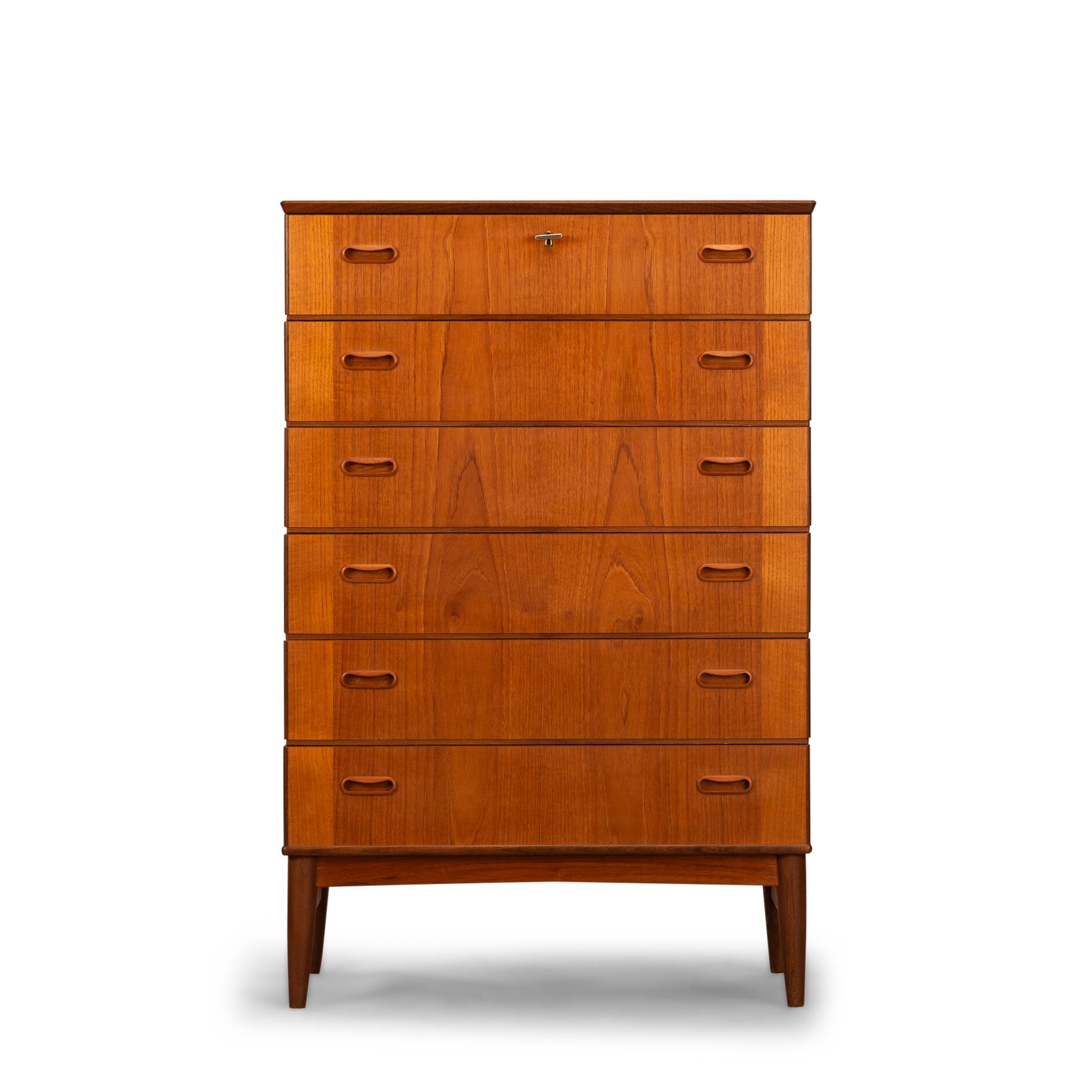 Commode en teck haute de design danois, années 1960