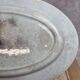 Antique oval plate, blue ironstone with floral decoration – 34 cm