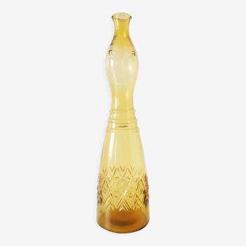 Italian glass bottle or vase "face" 1960