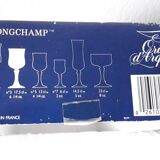 6 verres à pied cristal