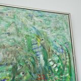 Abstract impressionism painting - Movement. Green Growth