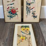 Trio of Japanese ornithological plates