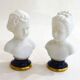 Pair of busts in biscuits