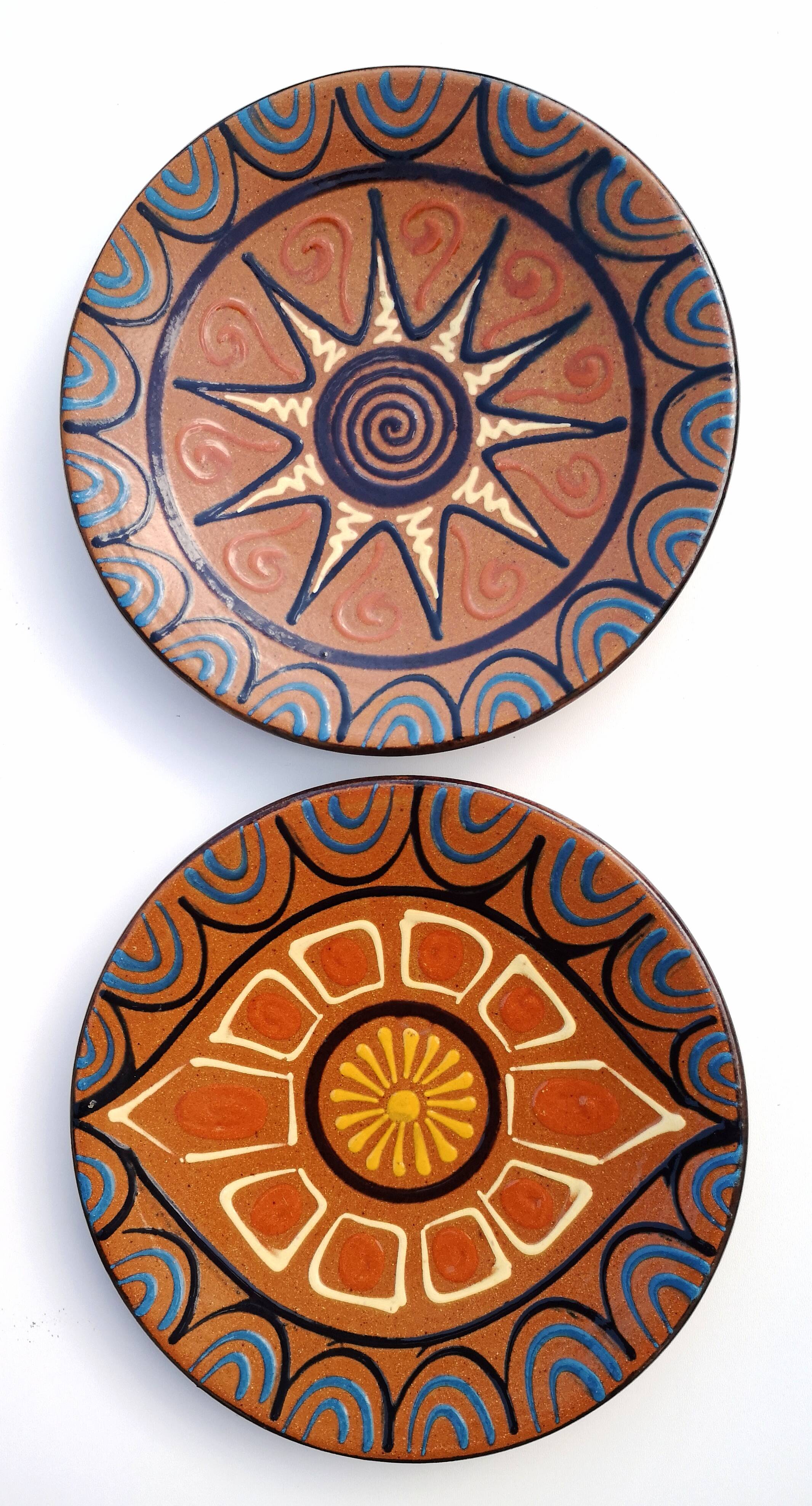 Plates, Puygdemont ceramics, vintage