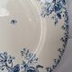 Round Gien porcelain dish with blue cyclamen motif