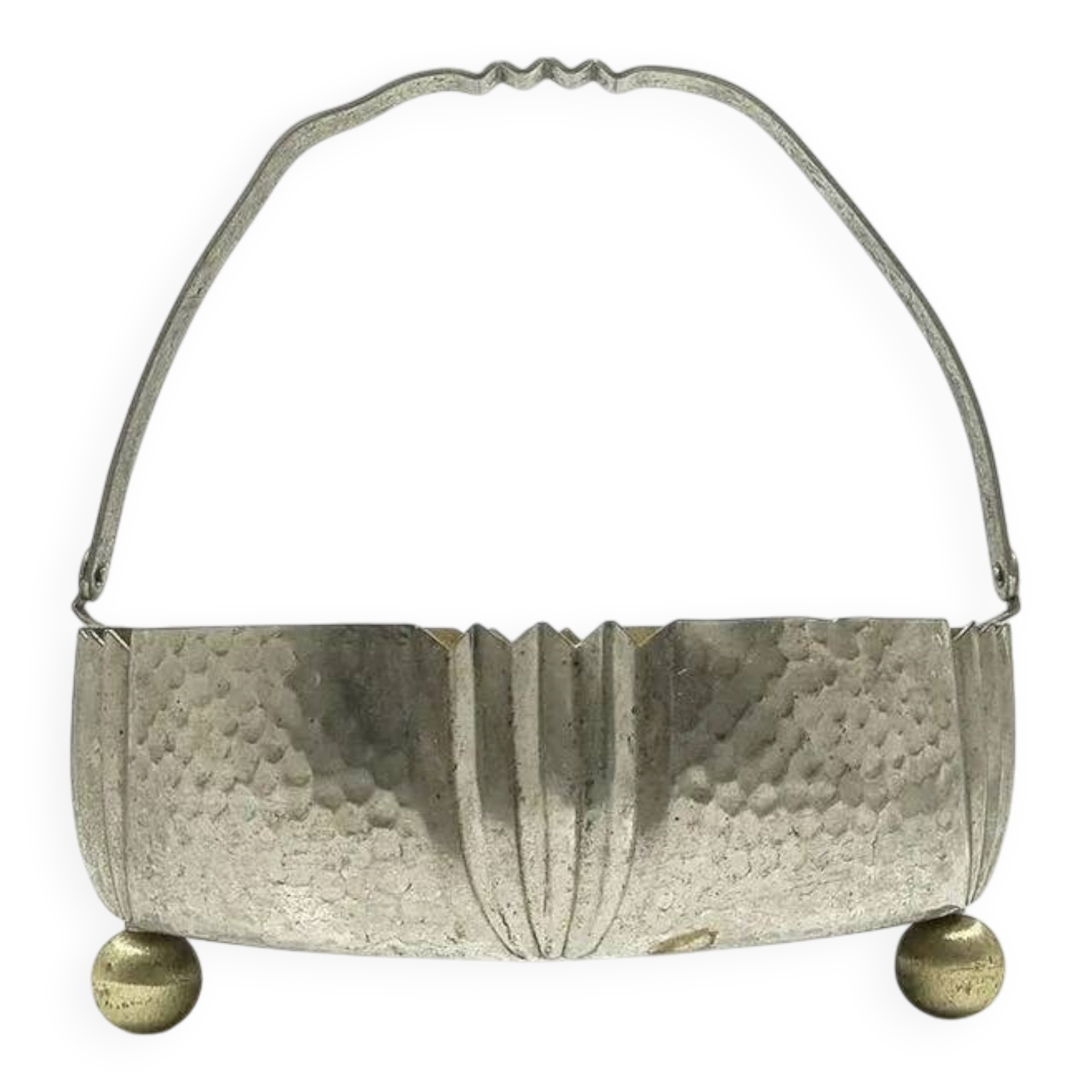 H6l art deco dish with handle