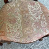 2 Louis Philippe chairs in curved solid wood and ecru fabric