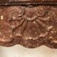 Fireplace three shells louis XV style in royal red marble XIX century