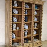 19th century bleached walnut bookcase