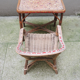 Desk with rattan and wicker armchair for children