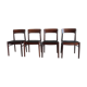 Lot de 4 chaises danoises années 60