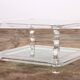 Table basse française Lucite et verre Maison Roméo, années 1970