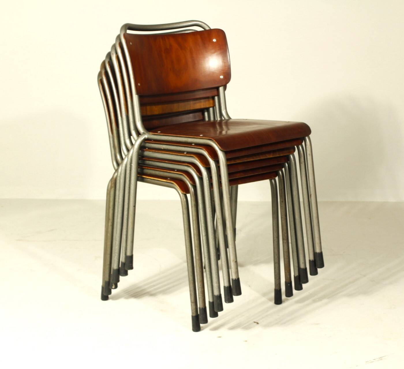 Set of 6 Vintage Gispen 106 Chairs TU Delft by W. H. Gispen, 1950s