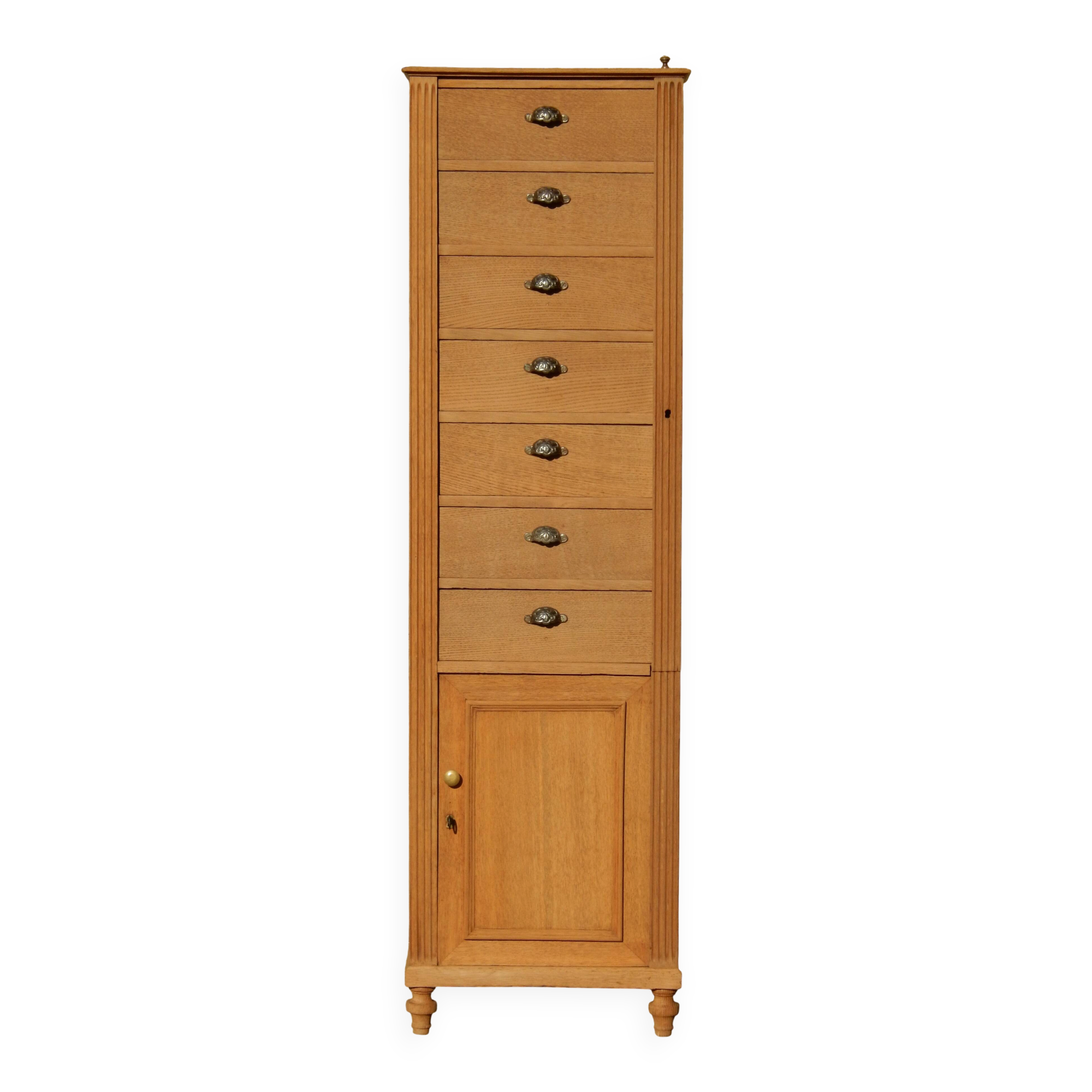 Superbe buffet chiffonnier semainier en chêne style meuble de métier