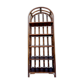 Etagère bambou osier rotin 185cm vintage