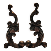 Paire de chenets style Louis XV