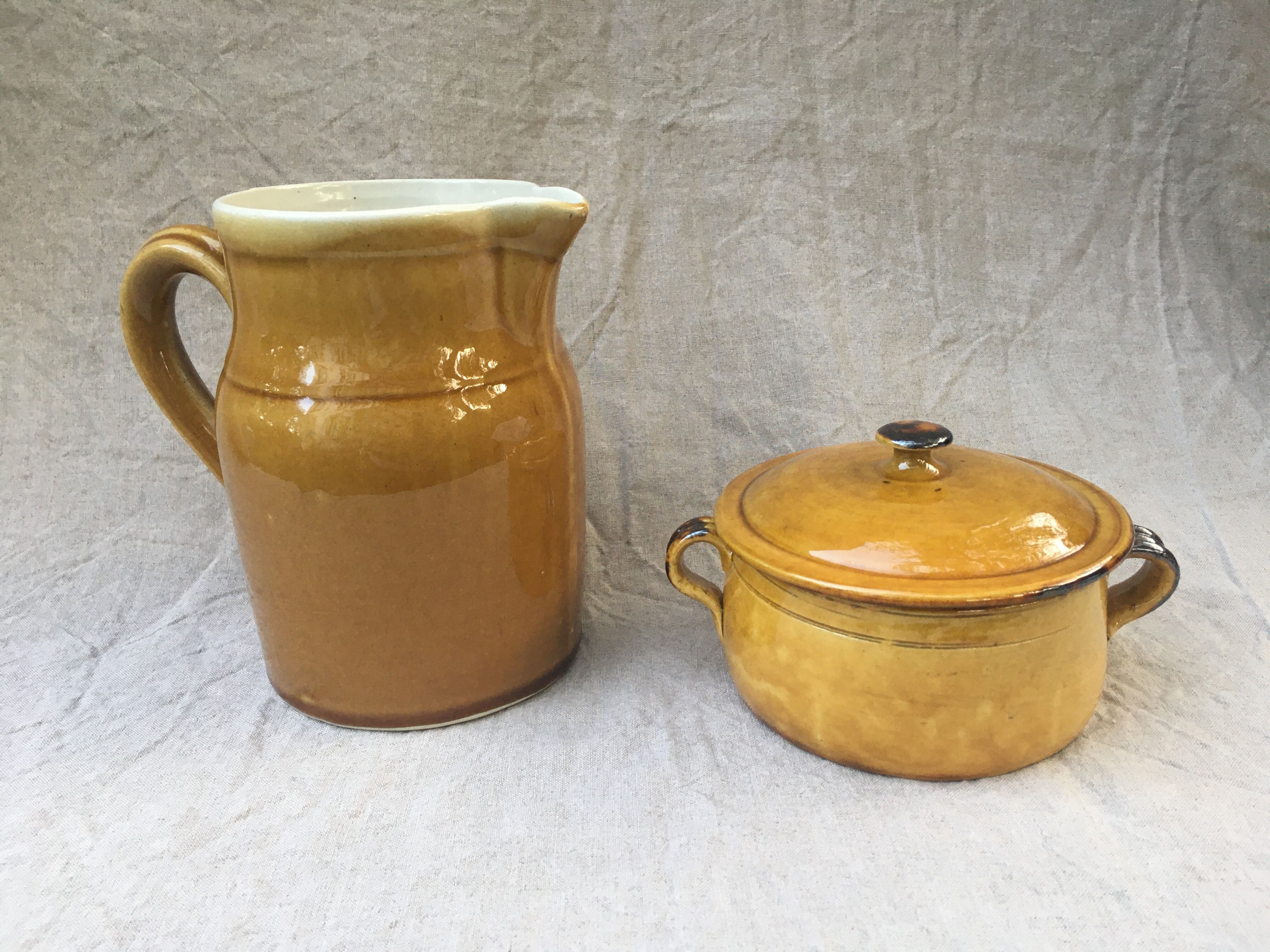 Vallauris Aegitna Saltalamacchia lidded handle pot