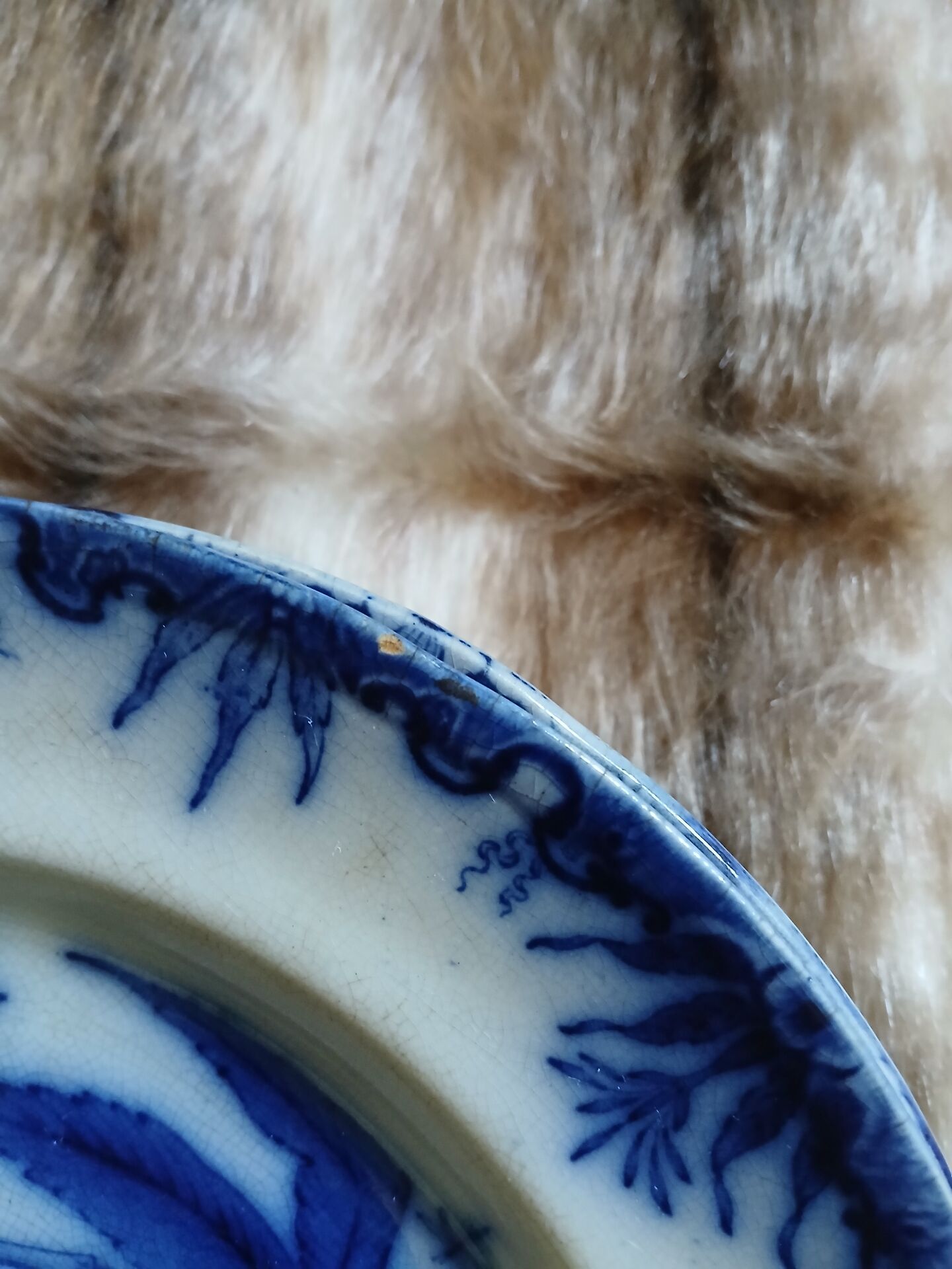 8 very old flat plates made of ironstone