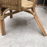 Vintage rattan armchairs 70s