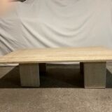 Travertine stone coffee table