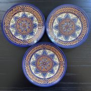 Trio of plates signed HB Quimper
