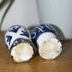 2 vintage Italian ceramic egg cups
