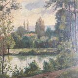 HSP table "Impressionist landscape at the river" + frame