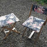 Chaise et tabouret anciens pour enfant