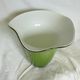 Villeroy & Boch designer vase glass lined white and green vintage 1970-80
