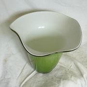 Villeroy & Boch designer vase glass lined white and green vintage 1970-80