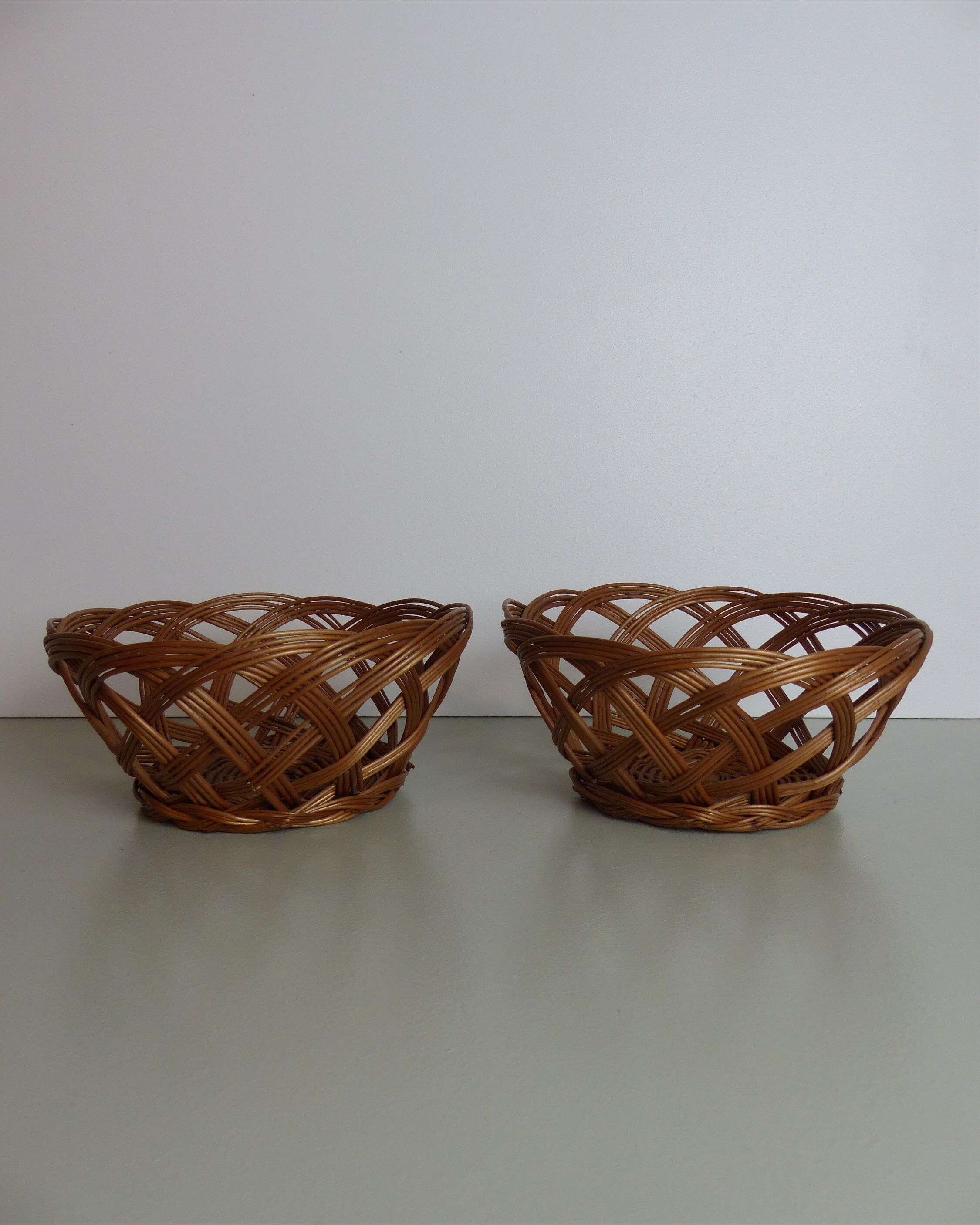 Two wicker baskets