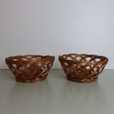Two wicker baskets