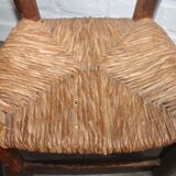 Ancien chaise paillée en bois chevillé