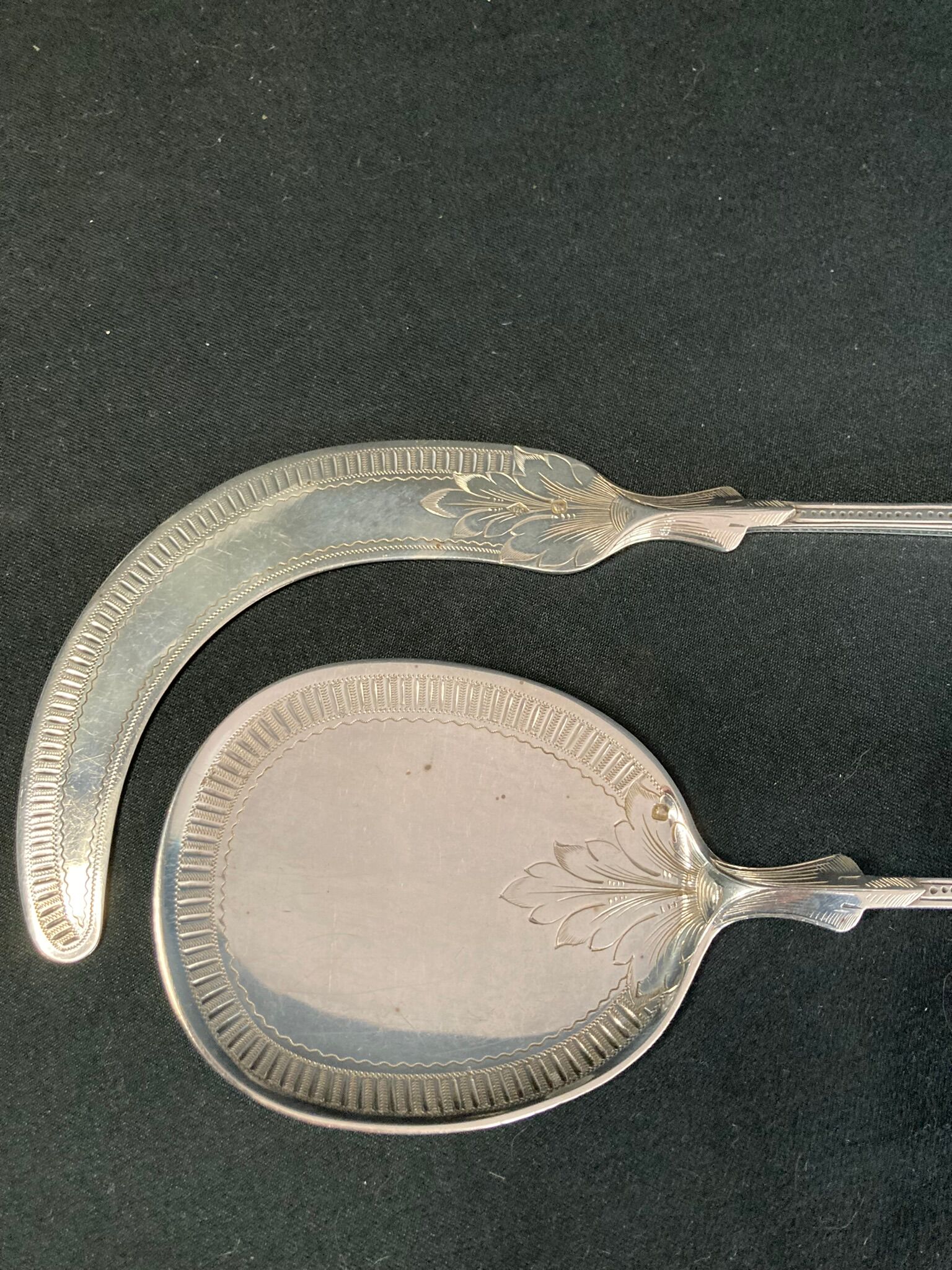 Two-piece silver ice cream service from the early 20th century