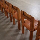 Set of 6 Pierre Chapo S11 Dining Chairs, France, 1960s