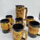 Rare ceramic beer service from Vallauris, created by LUC. 1960s.