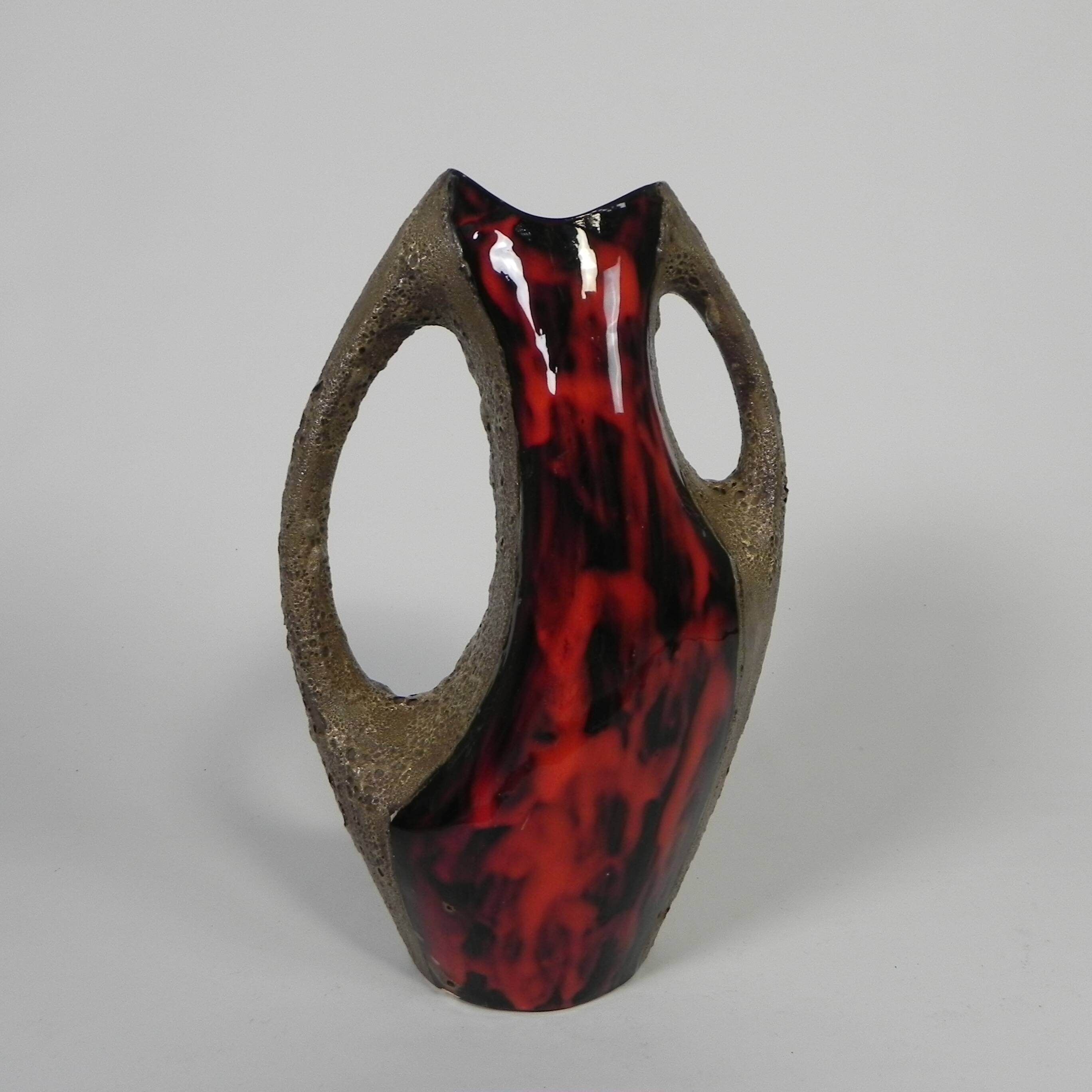 Vallauris Fat Lava Vase, 1950s