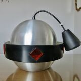 Space Age "Saturn" pendant light, 1970, aluminum, metal, resin