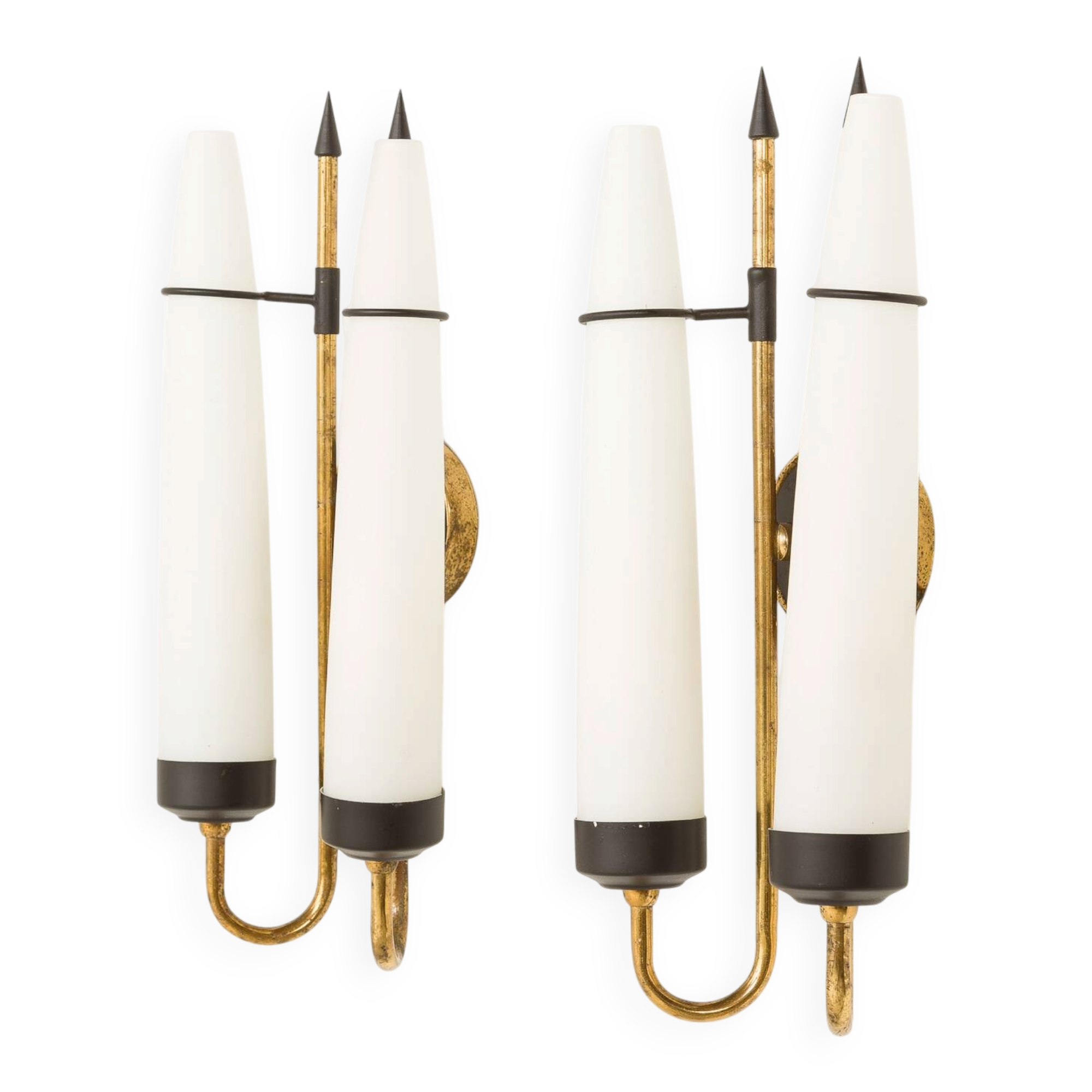 Italian mid century wall lights, set of 2