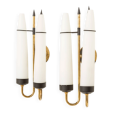 Italian mid century wall lights, set of 2