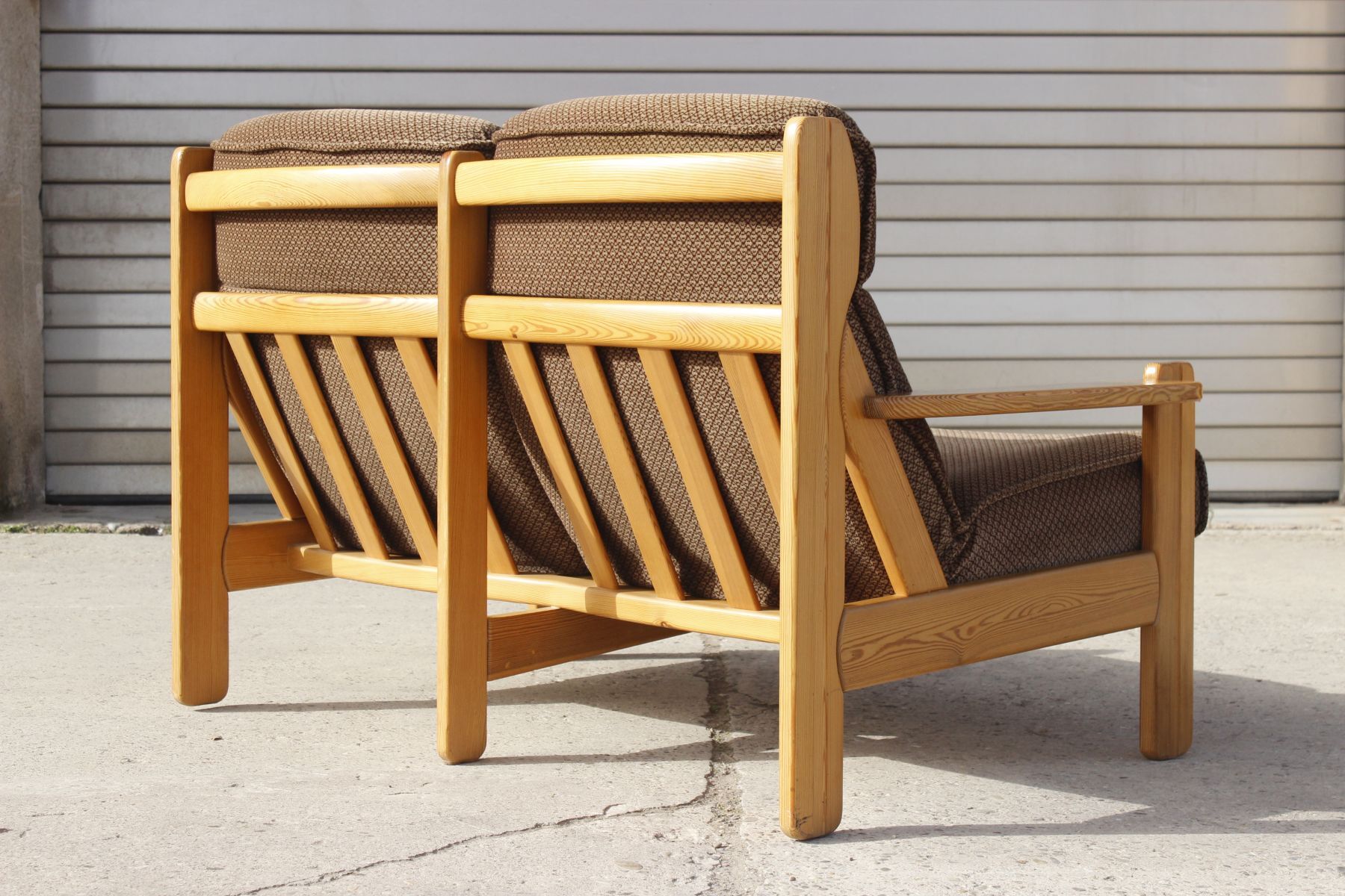 Vintage Scandinavian sofa in solid pine 50s/60s