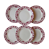 Lot 6 old plates St Amand Ceranord model Magnolia