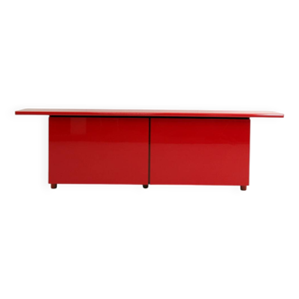 Sideboard “Cartesio” in Cherry Red by Verardo Italia