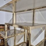 Vintage 1970s golden designer shelf