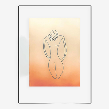 Man Ray, 1970, eau-forte et aquatinte originale / Femme / Anatoms / Signée par l’artiste